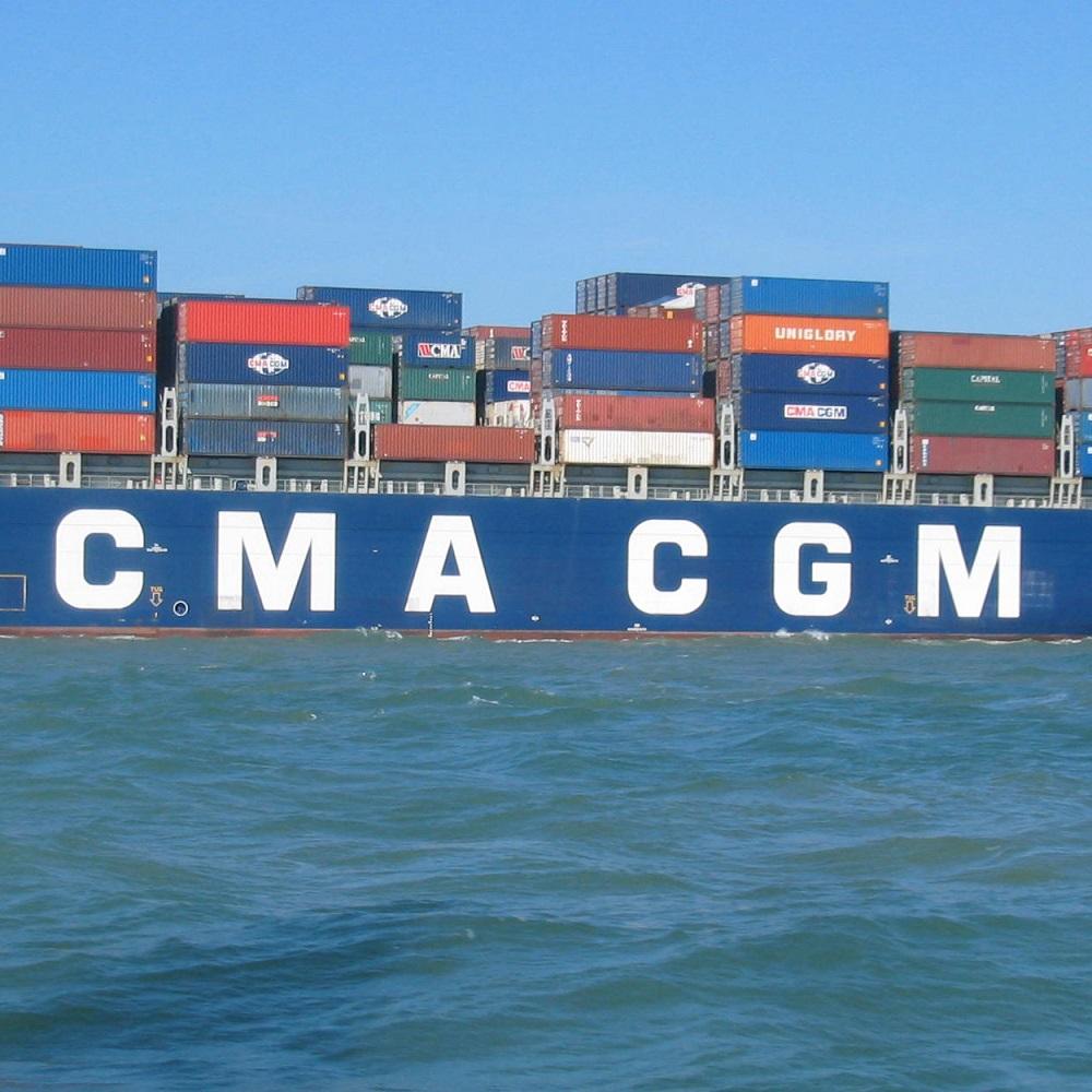 DesignMuseum's tweet photo. Thanks for all the great examples of #microtomassive typography this #FontSunday. Keep them coming. Here is the CMA CGM Container Ferry, The Solent, 2003 - @F_M_studio https://t.co/vLZIIjIzRm