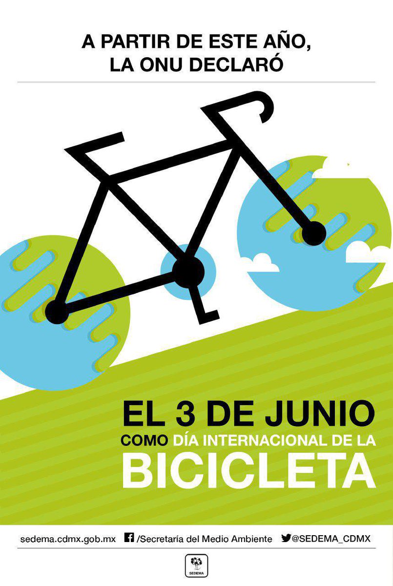 tmullergarcia's tweet photo. ¡Hoy es el #DíaMundialDeLaBicicleta! La bici es un modo de transporte sustentable que contribuye al cuidado del ambiente y beneficia la salud https://t.co/cS7awN9HjP