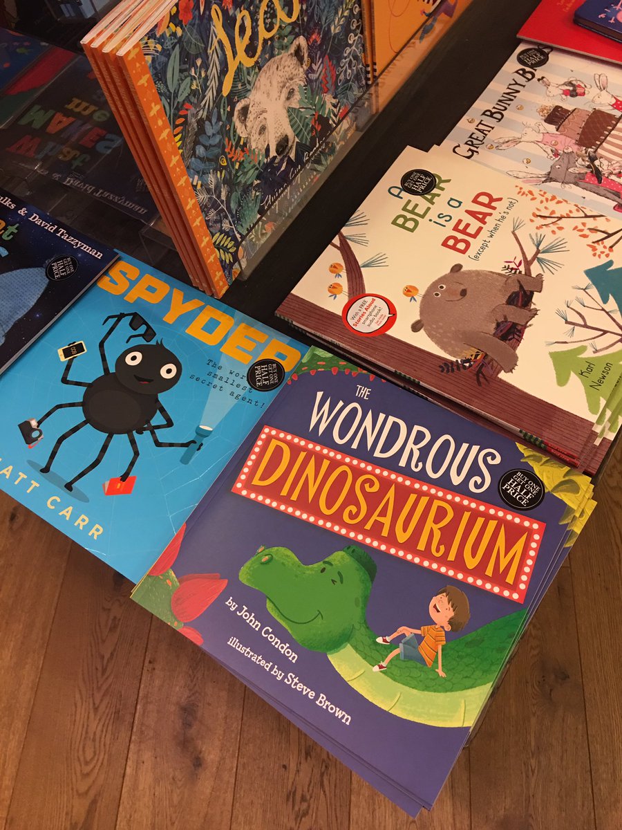 I get excited every time I walk into a bookshop and see it there. This time in Waterstones Richmond Upon Thames. #TheWondrousDinosaurium