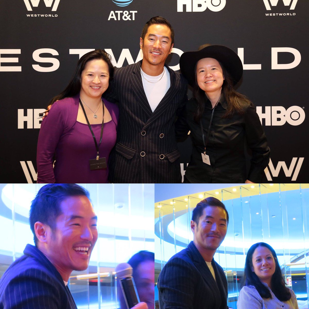 Cambear's tweet photo. Lots of fun at the #Westworld event with @Leonardo_Nam (Felix)! @ATTMichiganAve #YourNewRealityThing #attmichigan https://t.co/E1Bo93ugqZ
