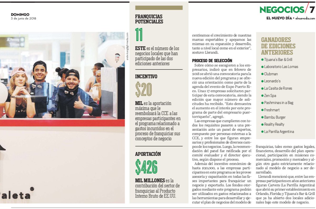 GrupoGuayacan's tweet photo. "Queremos cumplir el sueño de llevar este negocio fuera de Puerto Rico, poder demostrar que tenemos el talento de crear conceptos únicos" dijo Ramón Ortíz, Co-Fundador de Señor Paleta #EnterPRize2016 ¡Orgullo Boricua, juntos seguimos #movingPRforward! https://t.co/vm0iLMwKx1