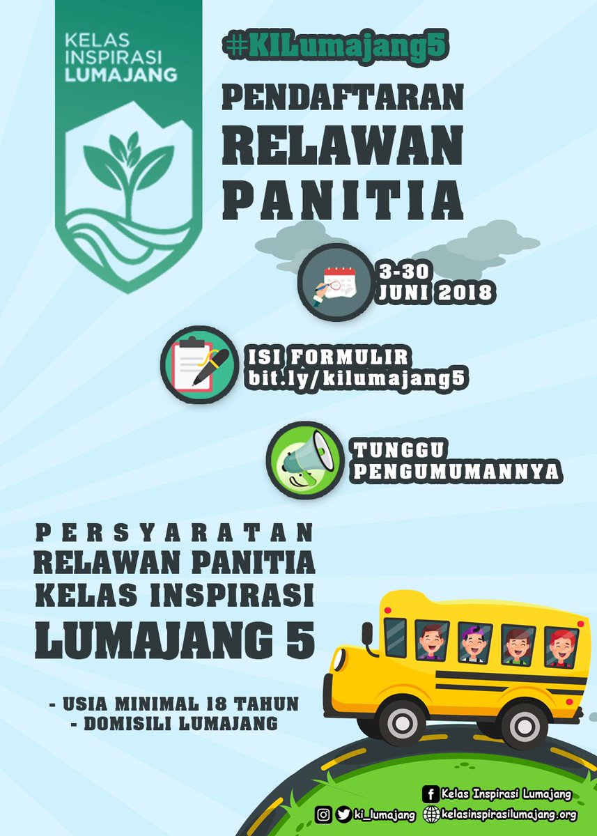 Salam inspirasi,
Pendaftaran Relawan Panitia sudah dibuka!. Segera daftarkan diri kamu sekarang juga! 😊
