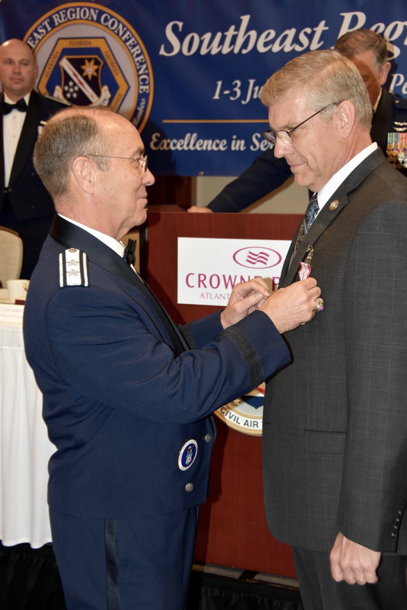 CivilAirPatrol's tweet photo. #RT @CAPNationalCC: It was an honor to present US Congressman Barry Loudermilk with CAP’s Silver Medal of Valor in recognition of his  bravery and heroic acts of compassion for those wounded by a gunman at a Virginia ballfield.. He is a member of our Con… https://t.co/K2C7j1lQny