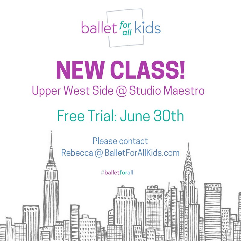 ballet4allkids's tweet photo. Exciting news! BFAK is coming to the Upper West Side. Classes begin June 30th. Contact Rebecca@BalletForAllKids.com to register - spots are filling up fast!
.
.
.
#balletforall #bfak #ballet #dance #onpointe #newclass https://t.co/3XLwbDoncP