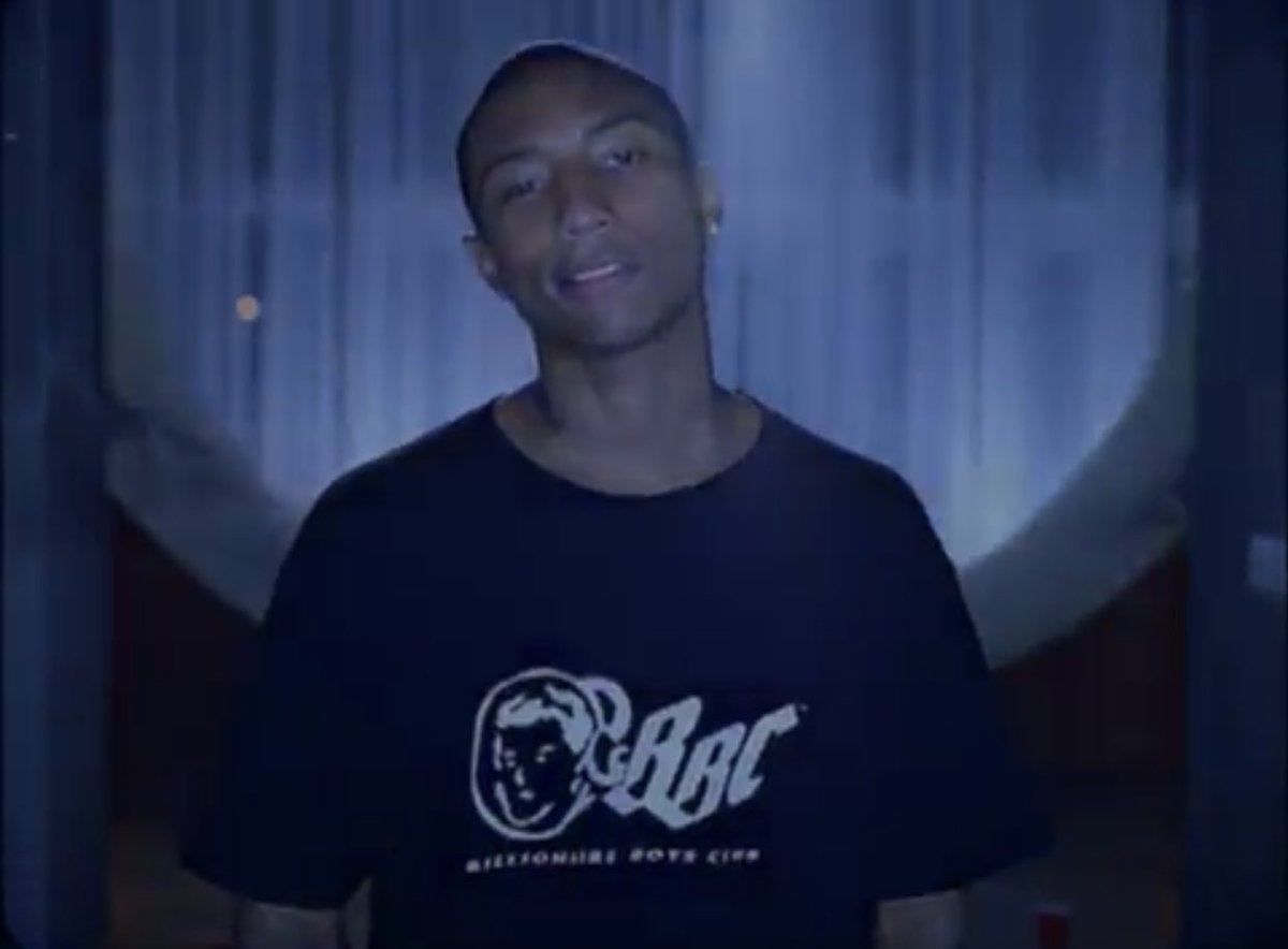 15 years ago, today, <a href="/Pharrell/">Pharrell Williams</a> releases Frontin’ and debuts Billionaire Boys Club for the first time to the public. 🖖🏽