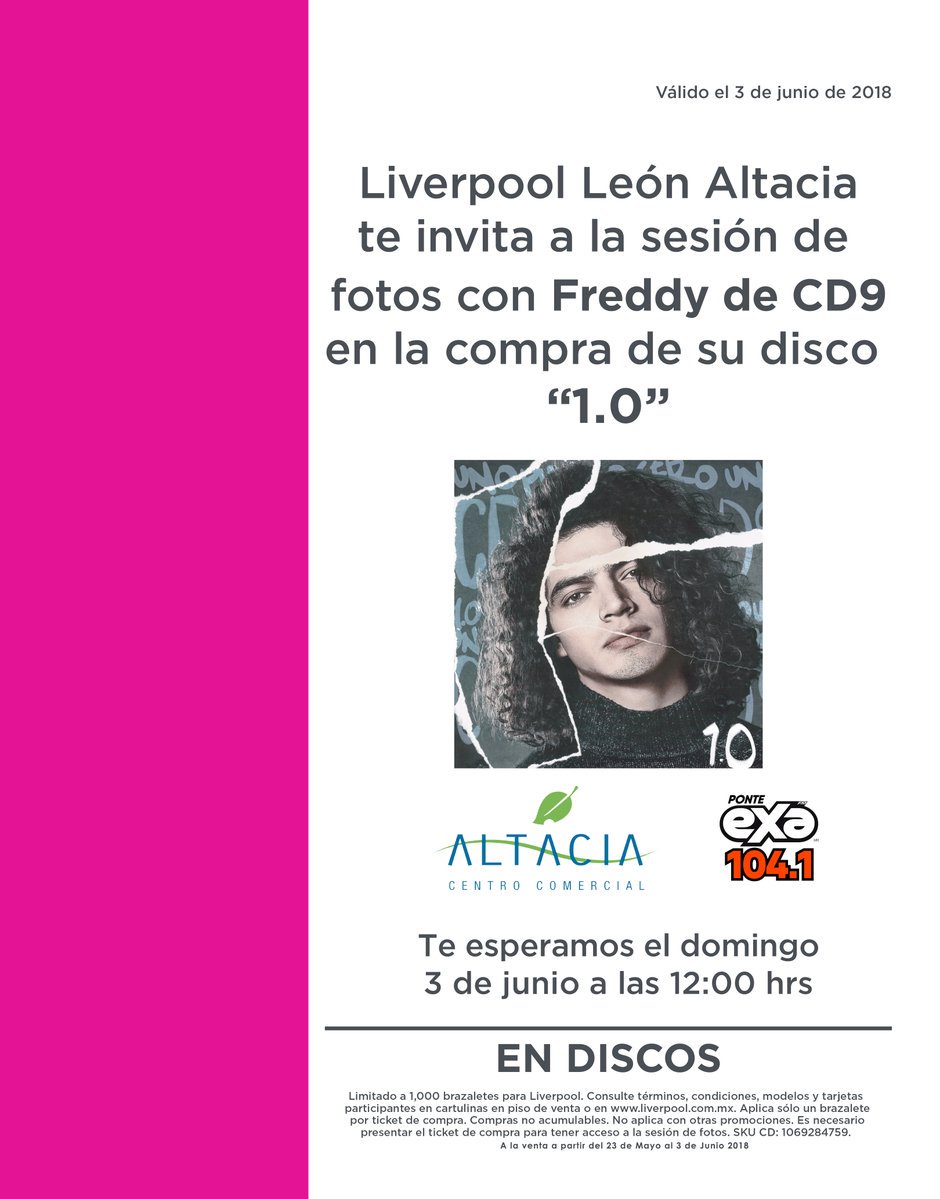 CD9's tweet photo. Y RECUERDEN QUE @freddyleyva ESTARÁ EN @liverpoolmexico ALTACIA A LAS 12:00 HRS. #CD9TÓMATELAFOTO #UNOPUNTOCERO https://t.co/5VKvydA5TD