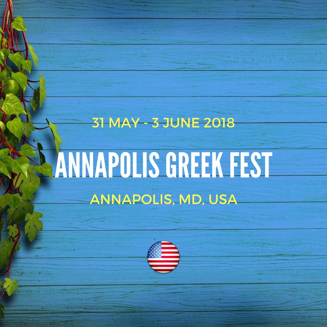 TheGreekEvents's tweet photo. GREEK FESTIVAL IN MARYLAND🇬🇷🇺🇸
Don't miss the last day of Annapolis Greek Fest! Check out the event info and feel free to add your own #greekevent @ https://t.co/V85hx4l70V 

#greekfest #greekfestival #greekfood #greeks #opa #greekamericans #annapolis #maryland #usa https://t.co/l3i9r9iqtv