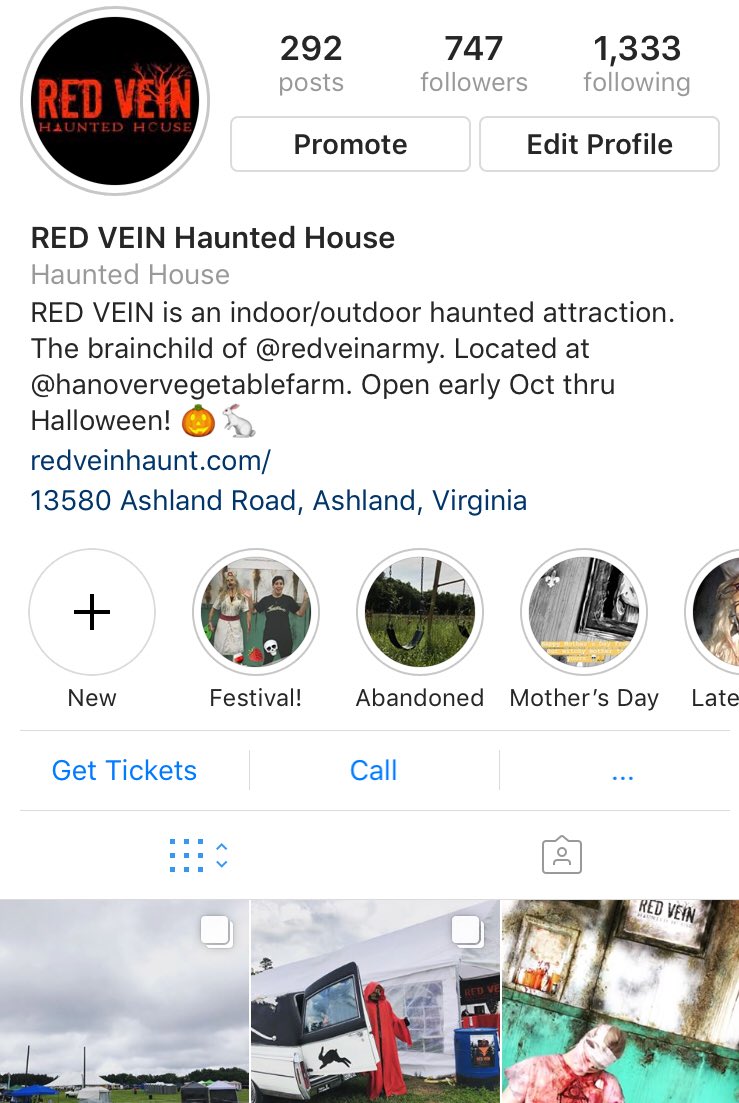 Make sure you follow @redveinhaunt for all the latest haunt and events posts! 🎃