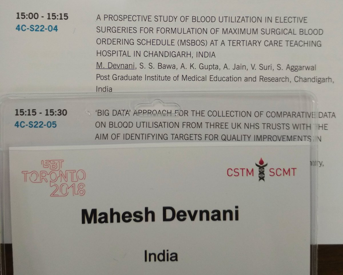 Mahesh_Devnani's tweet photo. All set #ISBTToronto #Harold #Gunson
@CanSocTransMed @ISBTCO https://t.co/XnnN152WIC