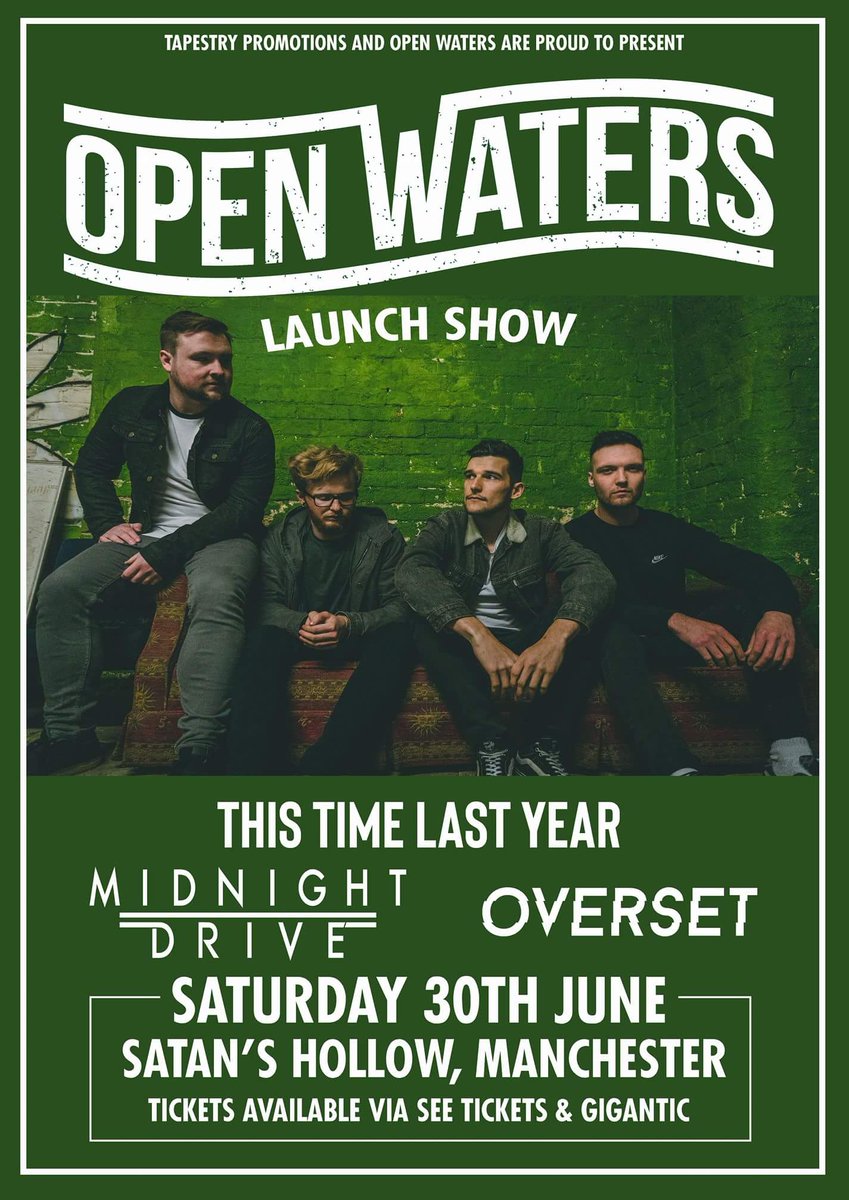OpenWatersUK's tweet image. We're happy to announce our debut show at Satan's Hollow on Saturday the 30th of June! Get your tickets for £5 here: seetickets.com/event/open-wat…