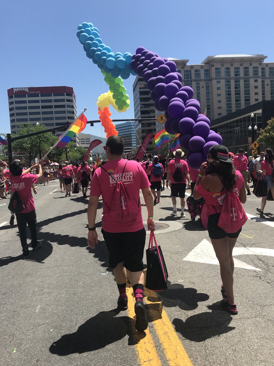 #MobilizeForEquality #AreYouWithUS  #tmobile Celebrating Diversity and Inclusion at #SLCPRIDE with a sea of Magenta <a href="/KatzMike/">Mike Katz</a> <a href="/JonFreier/">Jon Freier</a> <a href="/JohnLegere/">John Legere</a>