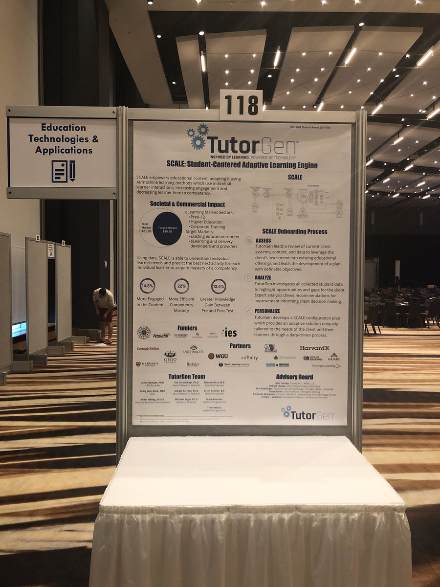 We are at #NSFInnovation stop by booth 118 and let’s talk about data, ai, machine learning and adaptive learning! #NSF #EDgIER