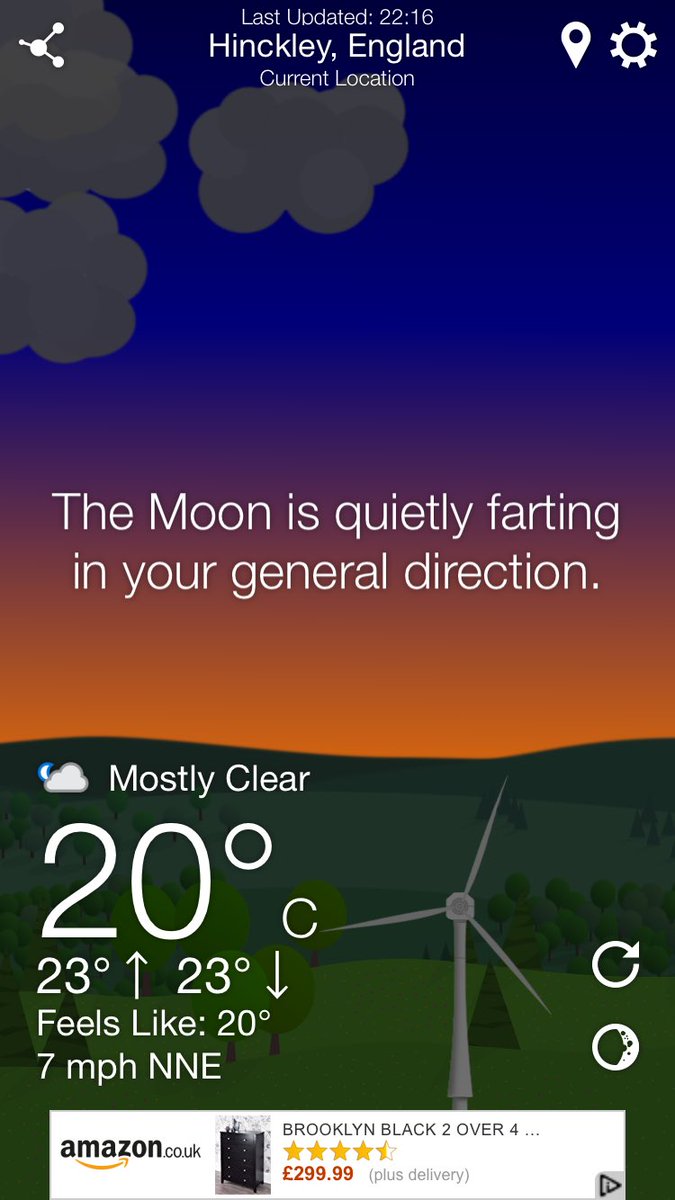 pinkwellies79's tweet image. Oh how I love the #WTForecast app and it’s #Pythonesque quips
