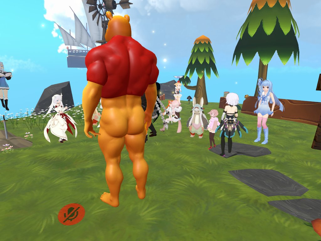 rosebien5121's tweet photo. はじめてのVRChatパブリックワールドで最初に目にしたのがこれ https://t.co/vPDE9Hrg6I