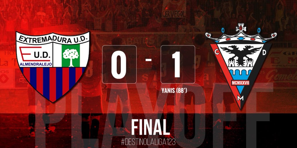 CDMirandes's tweet photo. FINAL | ¡Partidazo de los nuestros que se llevan la victoria de Almendralejo! 
#DestinoLaLiga123 |0-1
#VamosAAscender https://t.co/OtjtHWfmtX