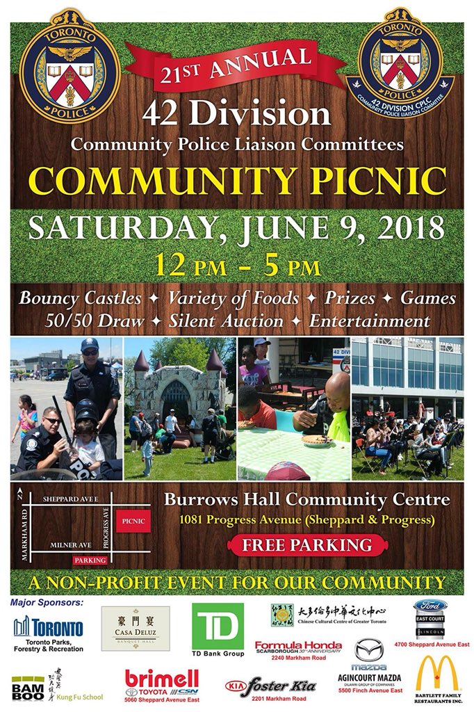 TPS42DivAux's tweet image. Be sure to join us for the community barbecue on June 9 #Toronto #ScarbTO #Scarborough