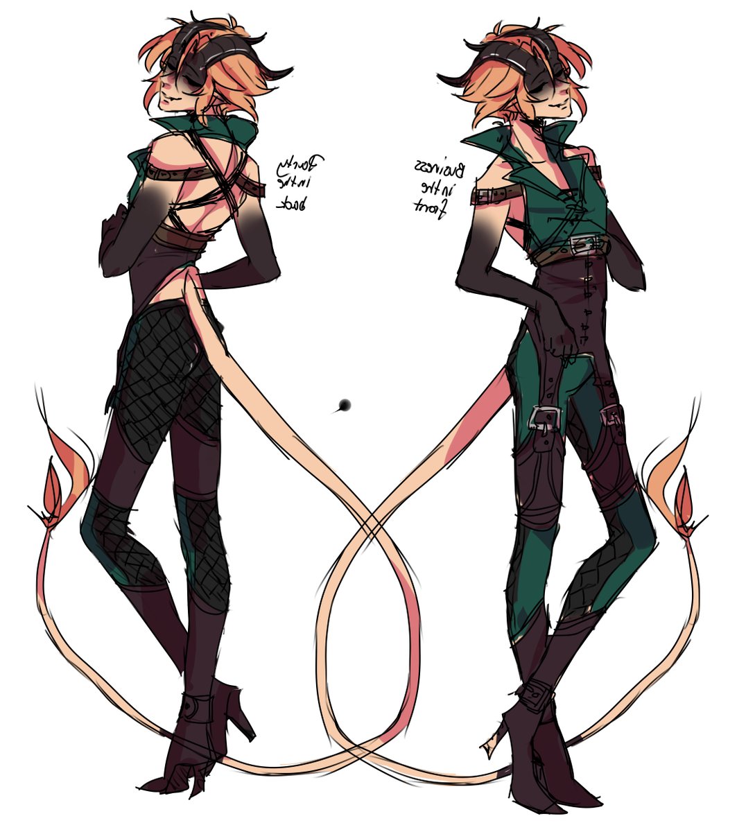 serananchatte's tweet photo. gently sticks my foot in here for one second to post some drawings of my dnd devil child https://t.co/gIoDRMGr0u