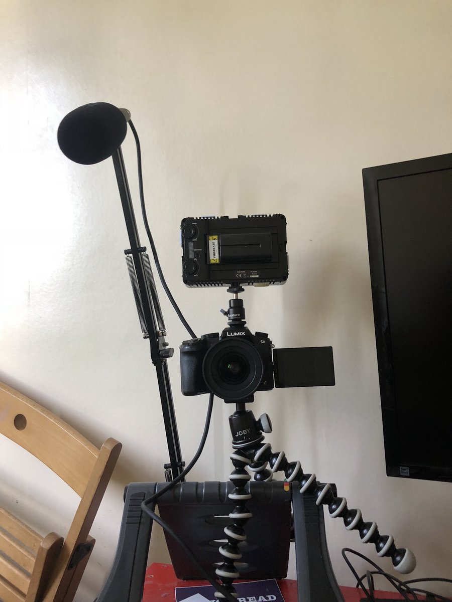 creatorspacee's tweet image. Today’s ghetto setup... work with what you have.
