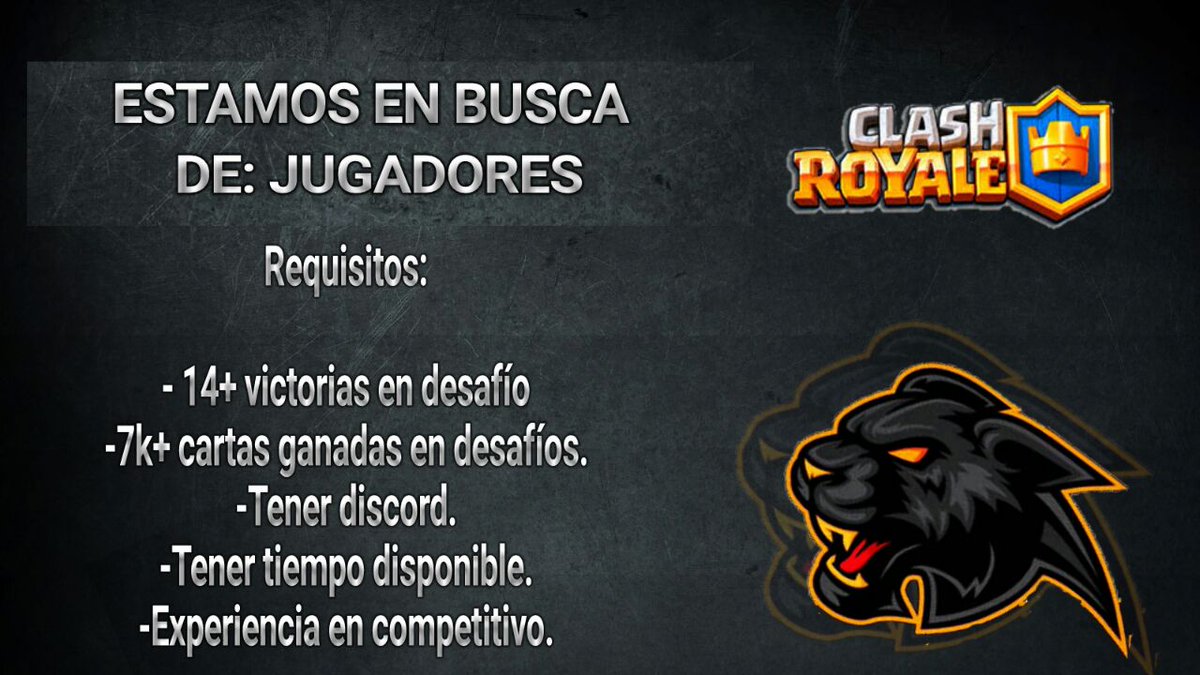 Hoy abrimos las puertas para nuevos jugadores que quieran unirse a nuestro equipo competitivo. 

Somos un equipo que nos preocupamos por darle todo lo necesario a los jugadores, si cumples los requisitos y  tienes suficiente nivel para estar en el equipo, escribe al md. Para inf.