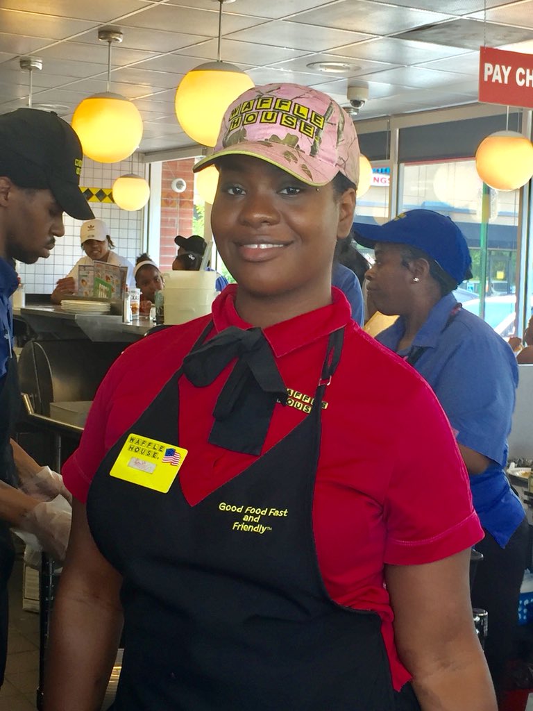 dheadmd's tweet image. #WhosyourAllstar
She is FAST, FRIENDLY, FAITHFUL, &amp;amp; always has a smile on her FACE, which is why she is my FAVORITE Waffle House employee! Her name is Antoinette and she works in Atlanta.
