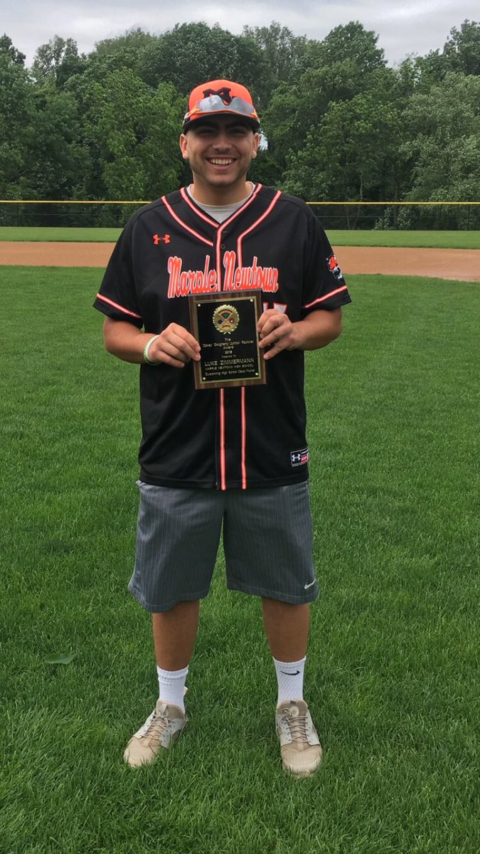MNBaseball1's tweet photo. Congrats to our own Luke Zimmerman for winning Barrett Delco Outstanding Player of the Year honors. @MNAthletics @RingersBaseball @SJUHawks_Base @lukezimmerman17 https://t.co/68tfuJaUZQ