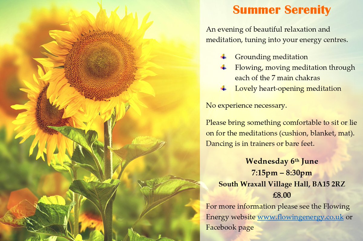 ChakraFlowDance's tweet image. Moving meditation is great if (like me!) you spend a lot of your day sitting at a desk or in a car. Combining focussing the mind with gentle movement through the body. Why not come along to give it a try this Wednesday?
#southwraxall @VisitWiltshire
