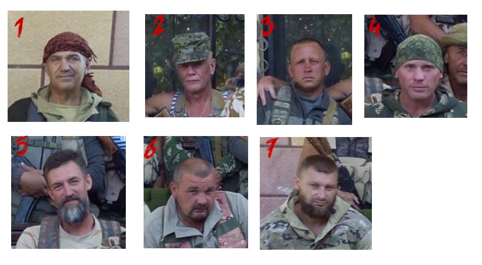 Помогите InformNapalm опознать этих боевиков #роа воевавших на #Донбасс'е. Это части пазла, который хотим дособирать.