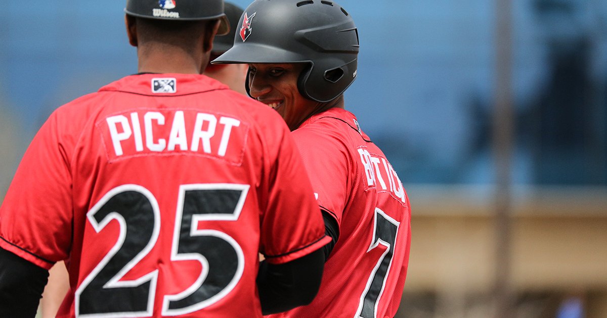 indyindians's tweet photo. BOOM BOSTICK! @leanonmeCB belts his second career leadoff homer for the #Indians!

We trail 2-1 after one inning. #RingIt https://t.co/pzPOicxjbG