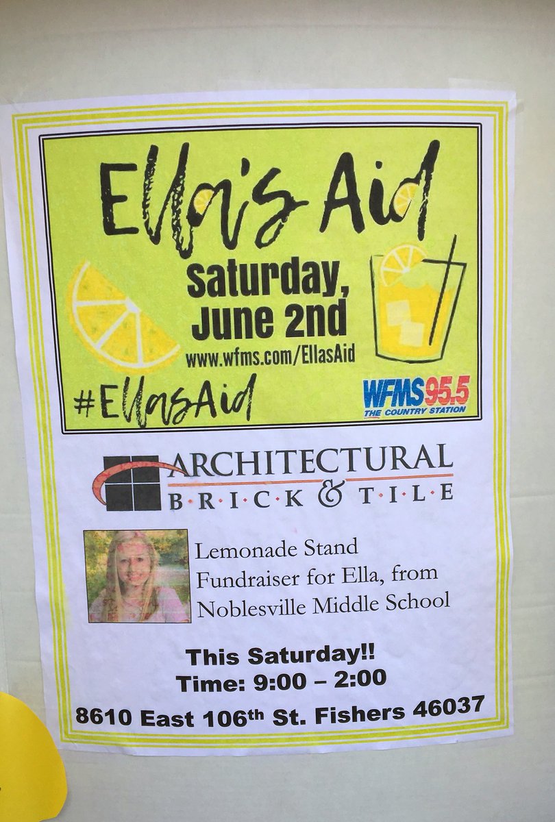Fishers_Police's tweet photo. Yesterday I had the pleasure of meeting with kids and parents @ArchBrickTile @FishersIN for #EllasAid. Awesome to see our community coming together to help this courageous young lady. #noblesvillestrong #kidshelpingkids https://t.co/1bCuJ1b3Kt