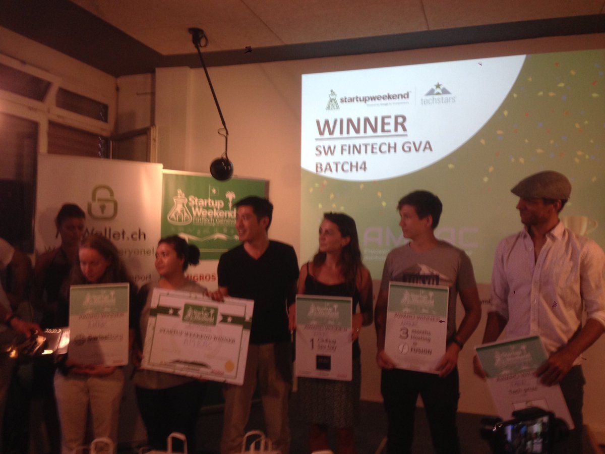 NicolasSierro's tweet image. The winner of #swfintechgva #AMRAC - #startup week-end #Fintech #Blockchain #Geneva #CryptoLake #switzerland @genevafintech @FintechFusion !