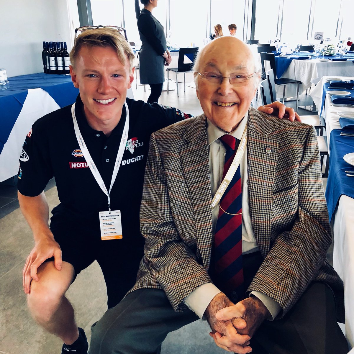 taylormac77's tweet photo. Got a bit star struck today, Murray Walker what a legend! https://t.co/603gXZYi06