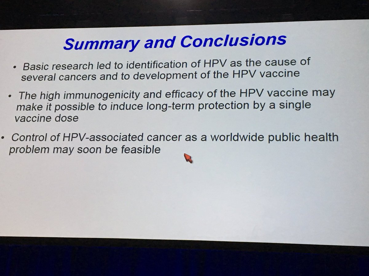 Possibility of worldwide control of HPV associated cancer. Amazing. #ASCO18