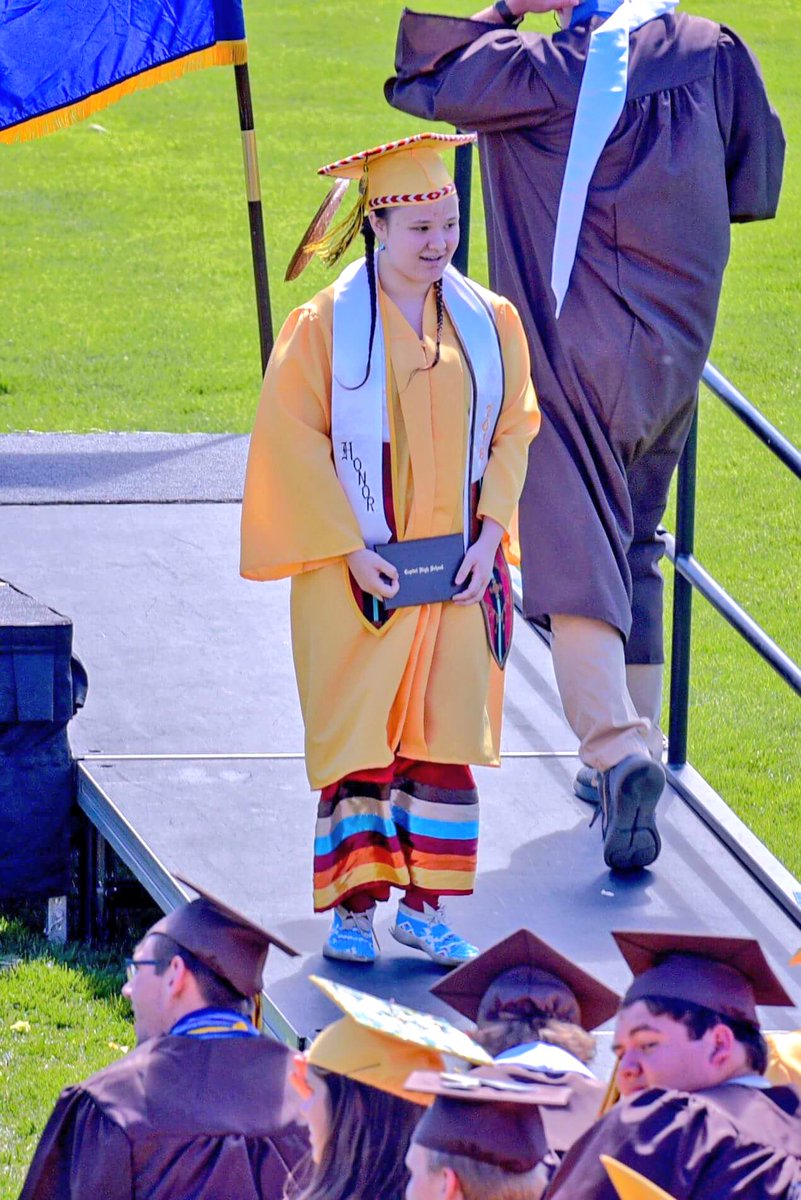 -First in family to Graduate High School
-Graduated Summa Cum Laude
-First to go to College
-Off to Brown University/ Rhode Island School of Design Dual Enrollment program this fall.  
#IndigenousExcellence