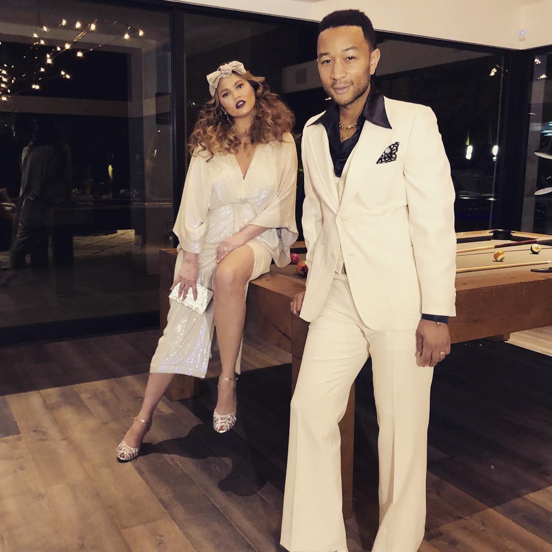 DVF's tweet photo. LIVING for @chrissyteigen slayin' alive in vintage DVF 💃🕺✨ https://t.co/zHiTxRz1dK