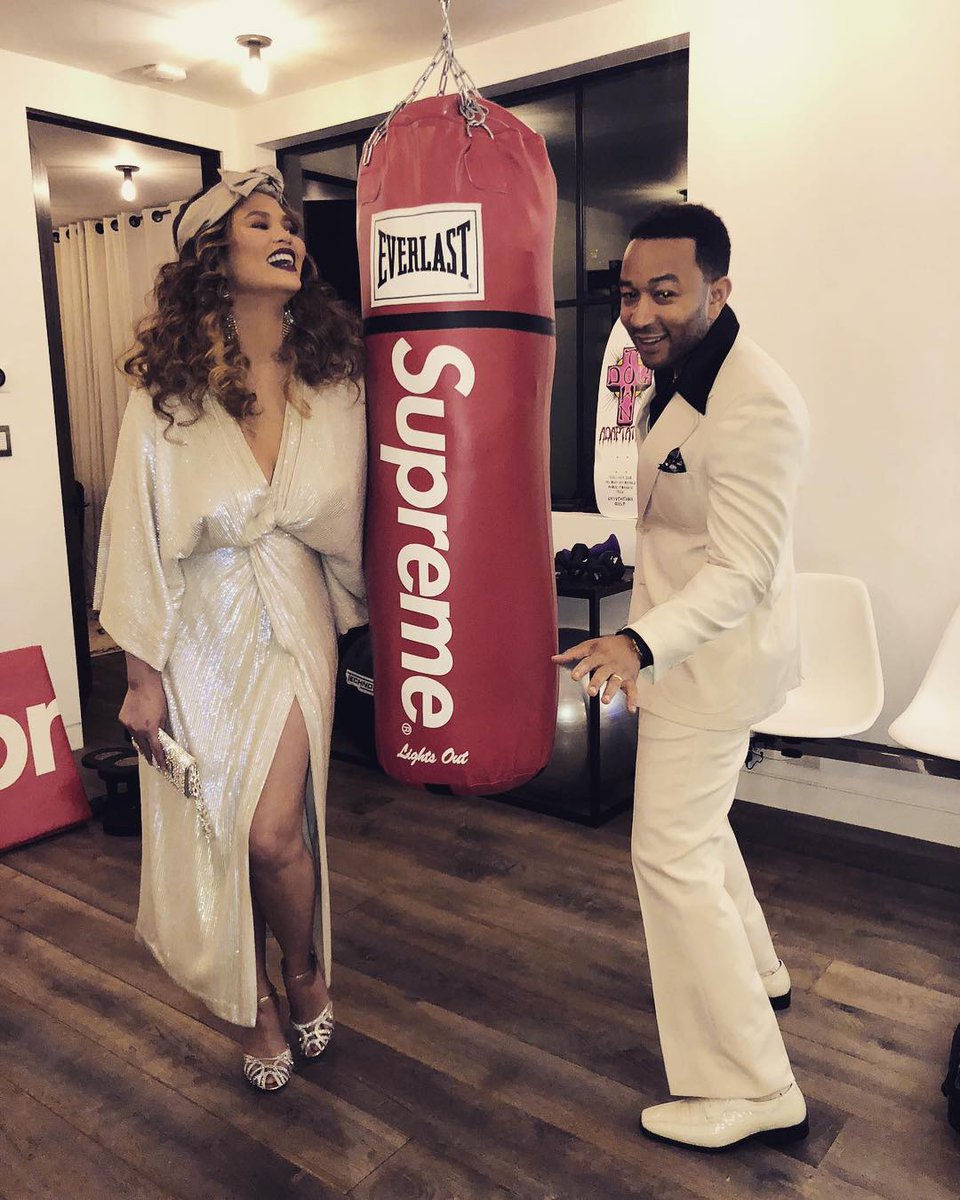 DVF's tweet photo. LIVING for @chrissyteigen slayin' alive in vintage DVF 💃🕺✨ https://t.co/zHiTxRz1dK