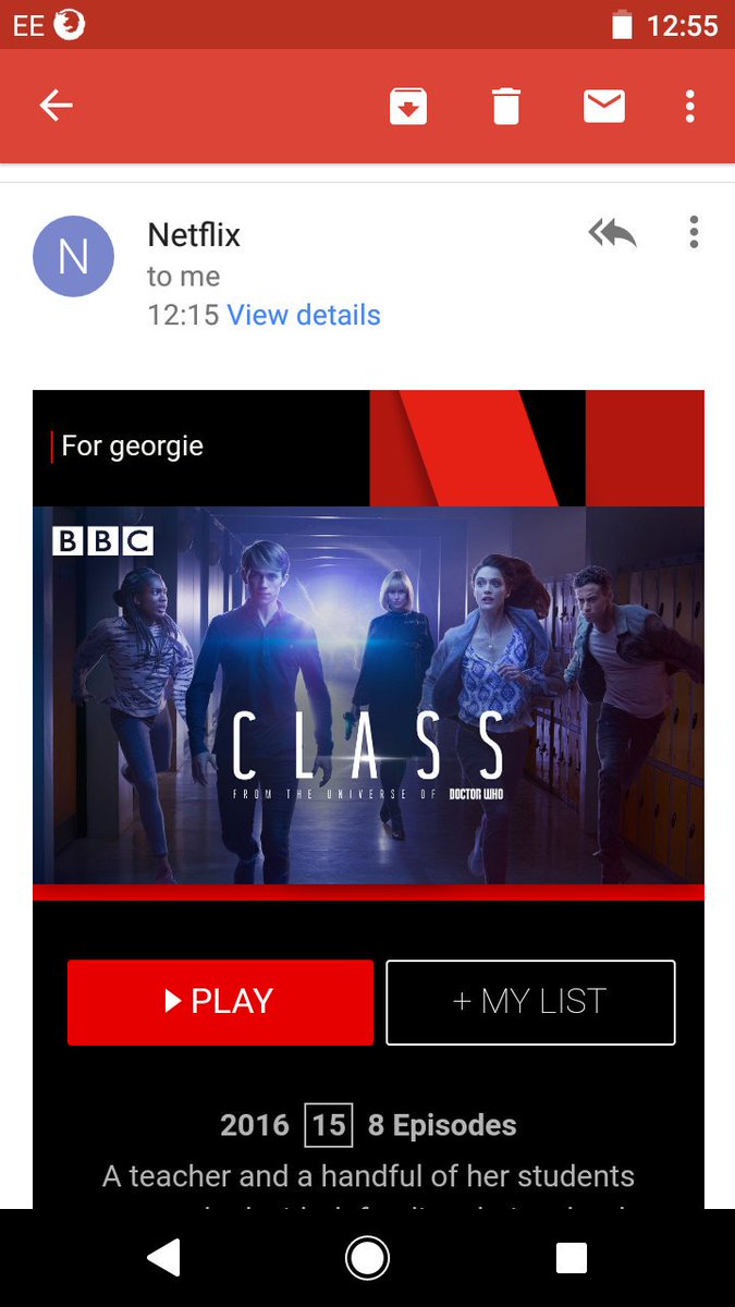 mermaid99's tweet photo. Looking for a #DoctorWho fix? @bbcclass just got added to Netflix, and it's really good. A certain Time Lord visits &amp; I still miss the excellent #MissQuill. Written by Patrick Ness author of the award winning Monsters of Men and A Monster Calls https://t.co/U6hETXIMz2
