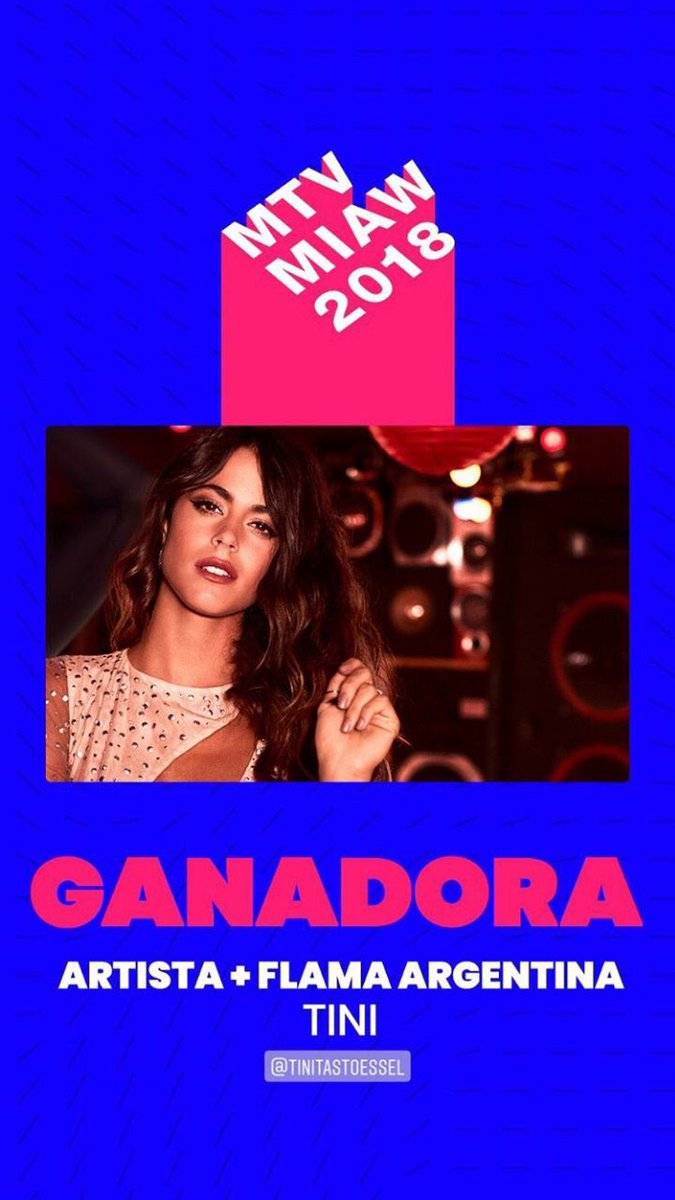 TiniStoessel's tweet photo. Esto es gracias a ustedes. Gracias una vez más por cada demostración de amor incondicional. Por votar DÍA Y NOCHE, sin importar que. Los amo y agradezco de todo corazón. Me hacen MUY FELIZ! @MTVLA ❤️🙏🏻 https://t.co/OAbVE0XYmE