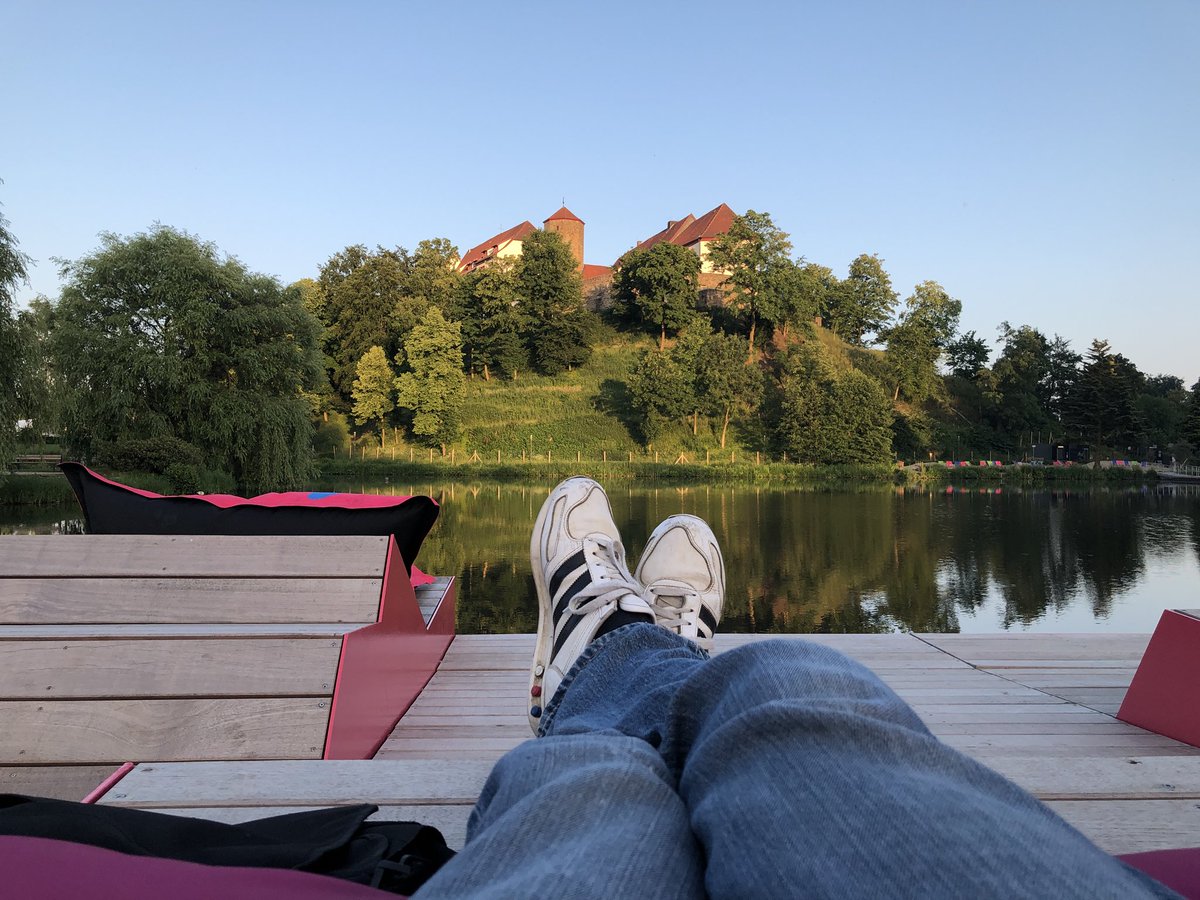 #ohnemeinenenphysiotherapeuten Mal ganz entspannt die Letzten auf dem LaGa Gelände. 
Was ein geiler Ort und Blick 😍 #qualitytime