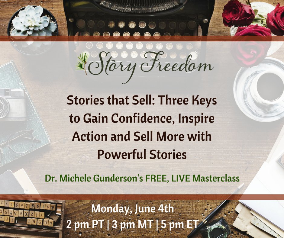 Mmgunderson's tweet photo. If you’ve ever felt like you’re talking, but even you can’t nail what you’re trying to say, then it's time for you to discover how to harness the power of a well-told story. Specifically, YOUR well-told story. Learn how tomorrow, June 4: https://t.co/2kcPzbGL4b #storyfreedom https://t.co/AFVaLiaJxg