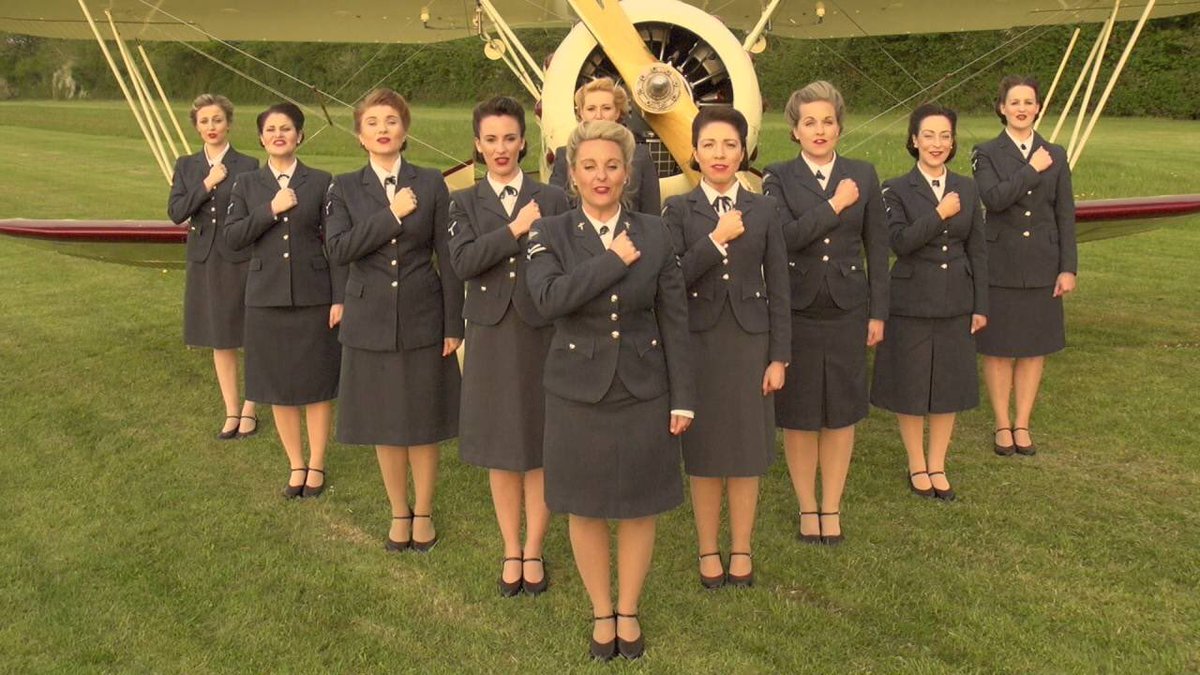 Seany_B85's tweet photo. D-Day Darlings my girls for #BGTfinal 
Reminding our nation of our glorious past and the hero’s of that past https://t.co/OQMmu7Ngcy