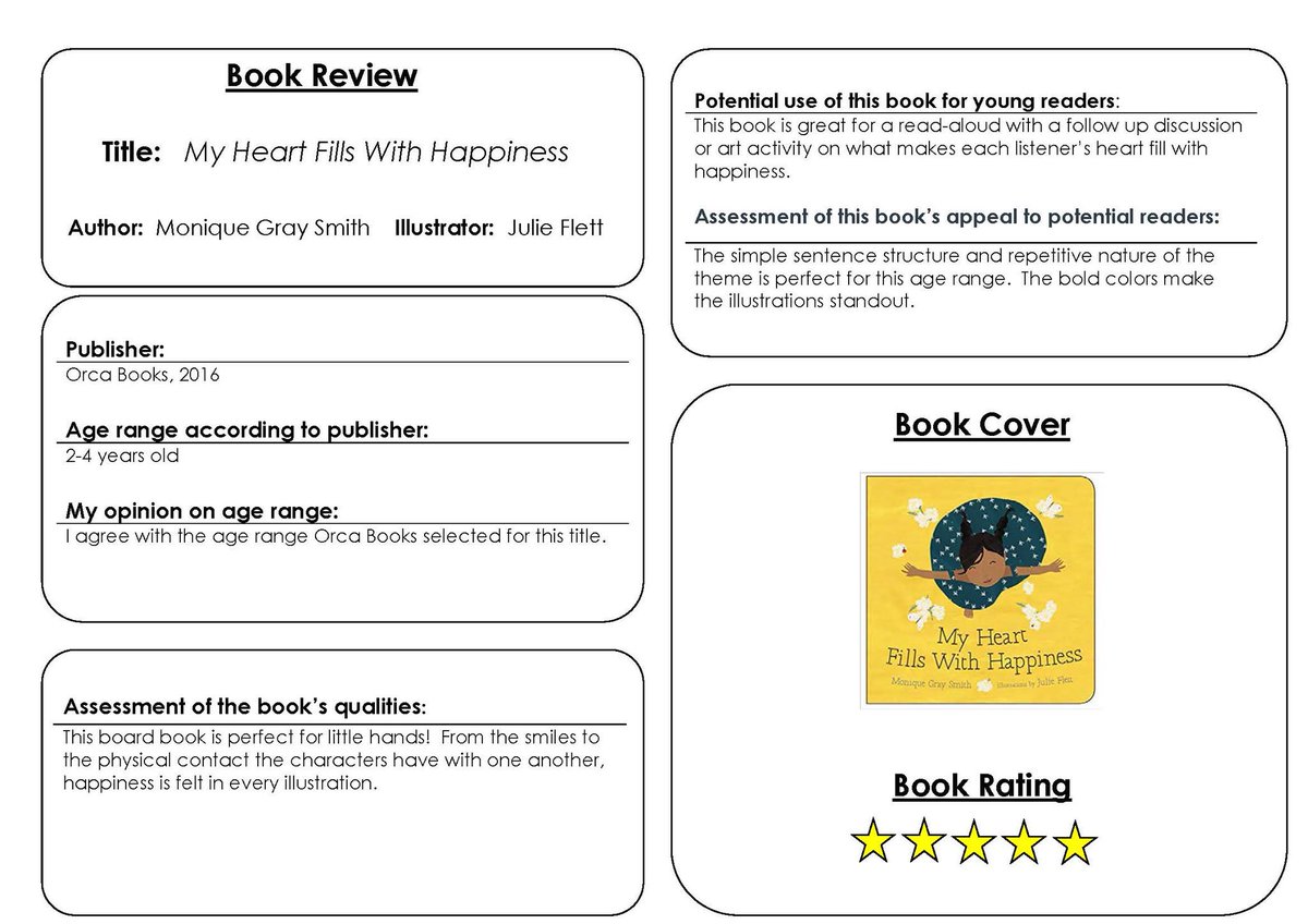 MrSchuReads's tweet photo. Students in #RU547 are reading and evaluating picture books this week. Meg posted this lovely review of @ltldrum and @flett_julie’s My Heart Fills with Happiness. https://t.co/Q0LXH7zpw1