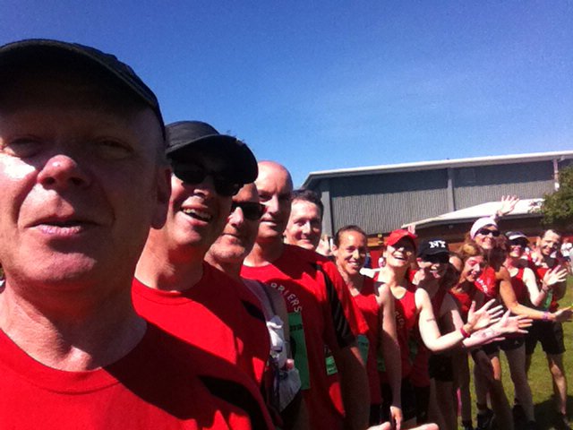 Herbertwinkles's tweet photo. Harriers - come out to playeee. Lining up for the half-marathon #rydeharriers https://t.co/rsDaVghZIA