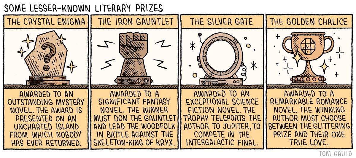`Some lesser-known literary prizes'. For yesterday's @guardianreview 