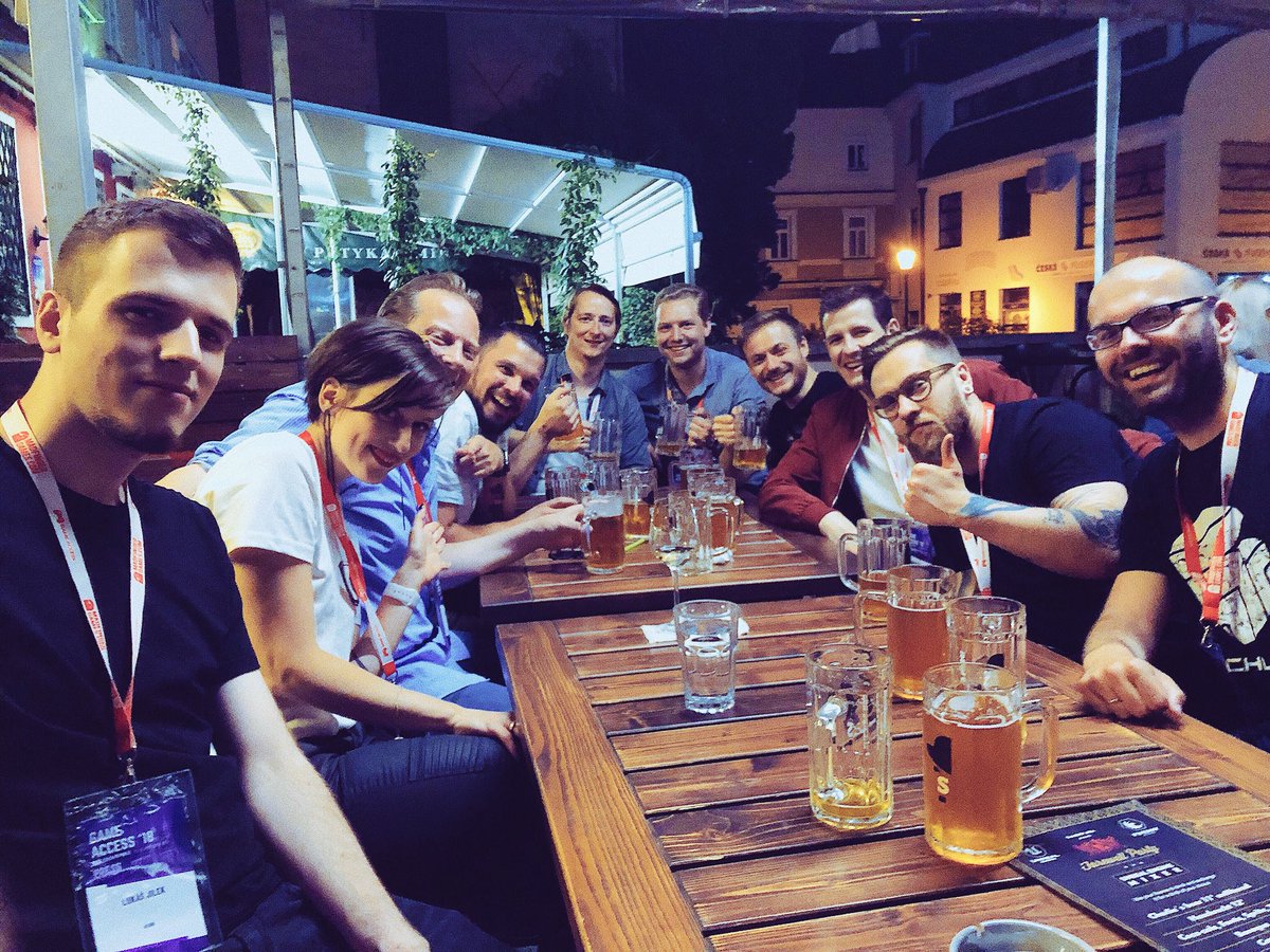 Sanjchek's tweet photo. Yesterday’s after party at #GameAccess18 with an amazing crew @glightgames. #gamedev #indiedev #Witcher3 @OfBroadcast https://t.co/IizjbzOyaO