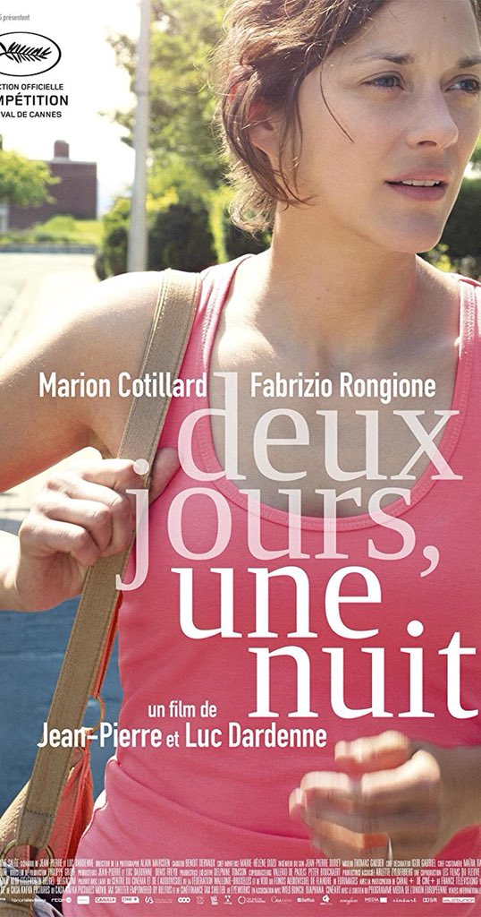 Two Days, One Night (Belgium)- A character led role about a want who has to convince 16 co-workers to reject their bonuses so she can keep her job. It's such simple slice of life storytelling. Marion Cotillard is excellent in this 