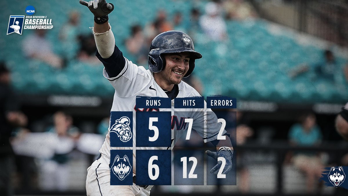 UConn Baseball (@uconnbsb) on Twitter photo Huskies win! UConn advances to the Conway Regional Final tonight at 6 p.m. #HookC Huskies win! UConn advances to the Conway Regional Final tonight at 6 p.m. #HookC