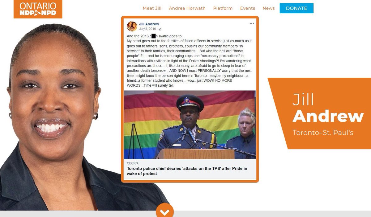 MBFergy's tweet photo. @thunder012341 @TorontoStar @OntLiberal @OntarioNDP Just can’t accept the truth huh Greg? Must be tough to find out you support candidates who openly hate our Police, Military and honoured Veterans. Hey, check their Twitter and Facebook pages for yourself! 👍
#NDPExtremists #Onpoli #NeverNDP #RespectOurVets https://t.co/SdZBwKMLOe