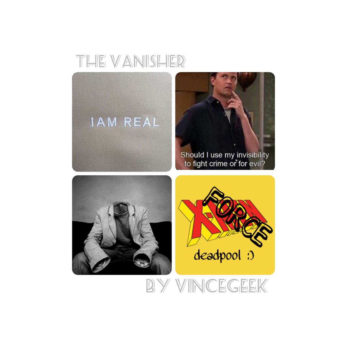 #Deadpool

Penned by #vιncegeeĸ

Experienced to fandom

New to character

Possible Deadpool 2 spoilers

Literate | Descriptive | 18+

Ships with chemistry

Crack/serious

RT please?

                   ❝ɪ ᴀᴍ ɪɴᴠɪsɪʙʟᴇ ʙᴇᴄᴀᴜsᴇ ᴘᴇᴏᴘʟᴇ ʀᴇғᴜsᴇ ᴛᴏ sᴇᴇ ᴍᴇ.❞