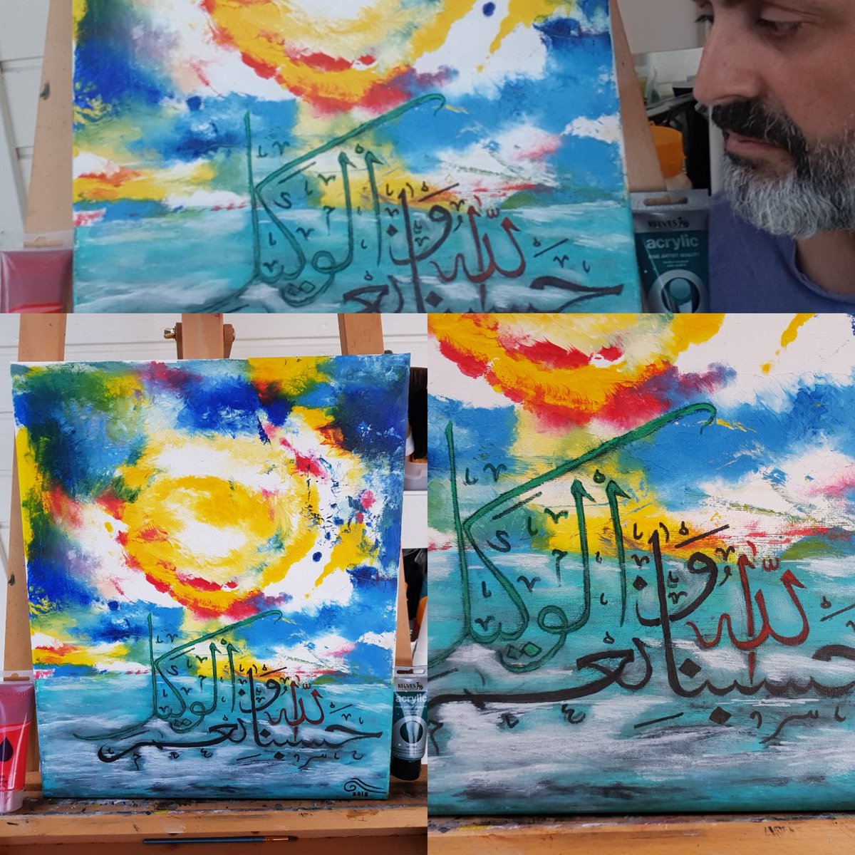 farukiyyet's tweet photo. İftara Doğru:
Vekillerin En Güzeli'nin limanında işlerimiz O'na havale..
Hayırlı iftarlar, hayırlı Ramazanlar.. iyi pazarlar.
#canvas, #akverell , #abstrackt #painting , #hatsanati , #hasbünallahüvenigmelvekil by @rfguzel . https://t.co/oS1U9pwUVO