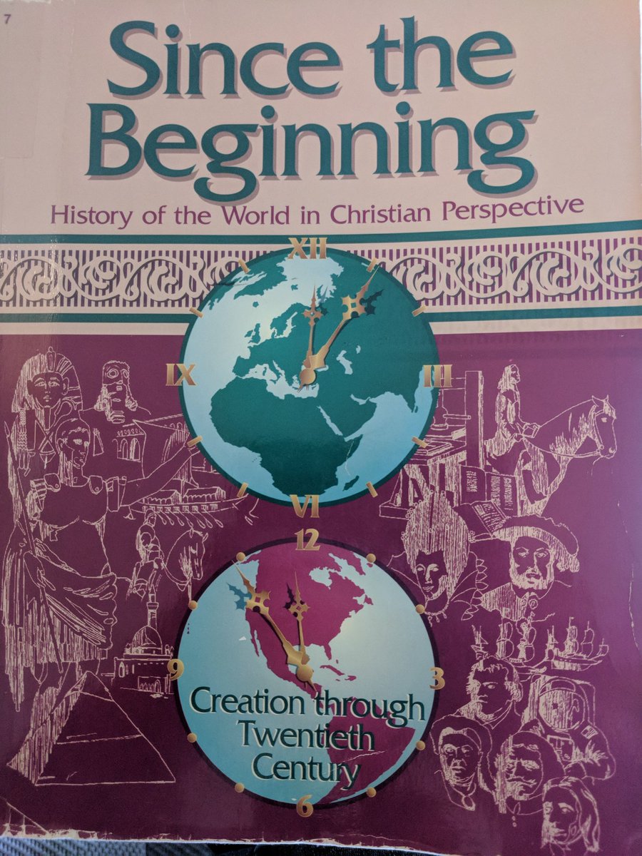Inspired by  #ChristianAltFacts, I decided to pull out this old Abeka World History book. If you're interested in knowing what Christian homeschools and private schools are teaching children, follow along.